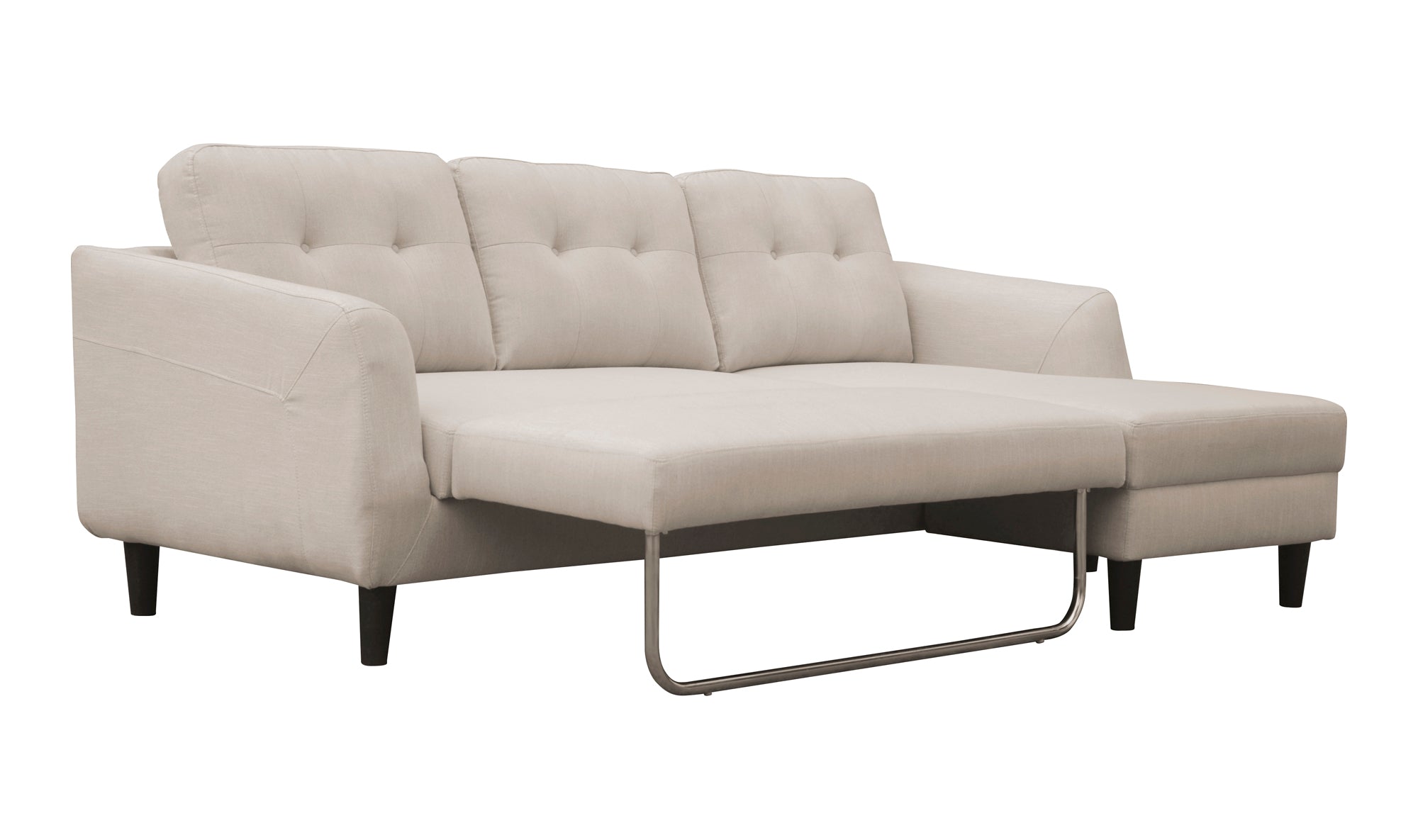 Belagio Right Facing Sofa Bed With Chaise - Beige