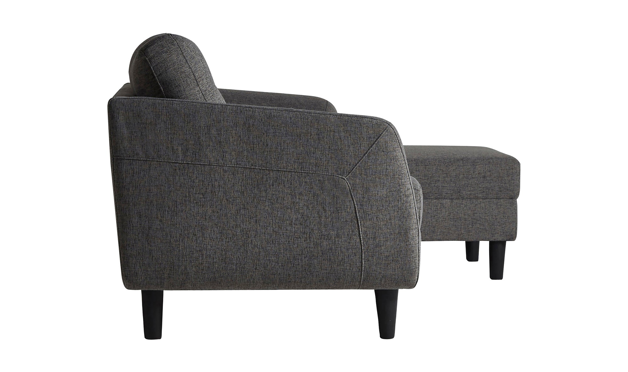 Belagio Right Facing Sofa Bed With Chaise - Charcoal Grey