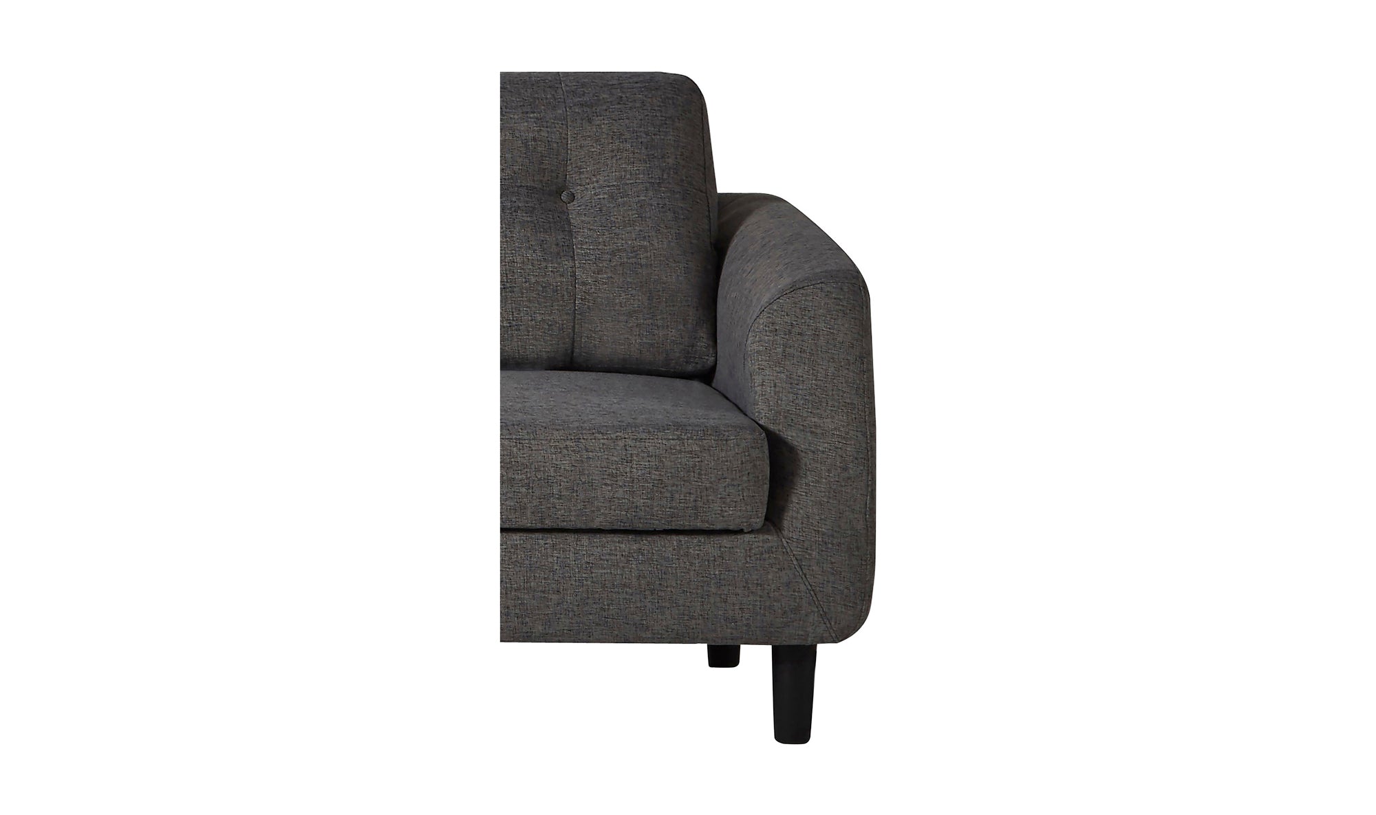 Belagio Left Facing Sofa Bed With Chaise - Charcoal Grey