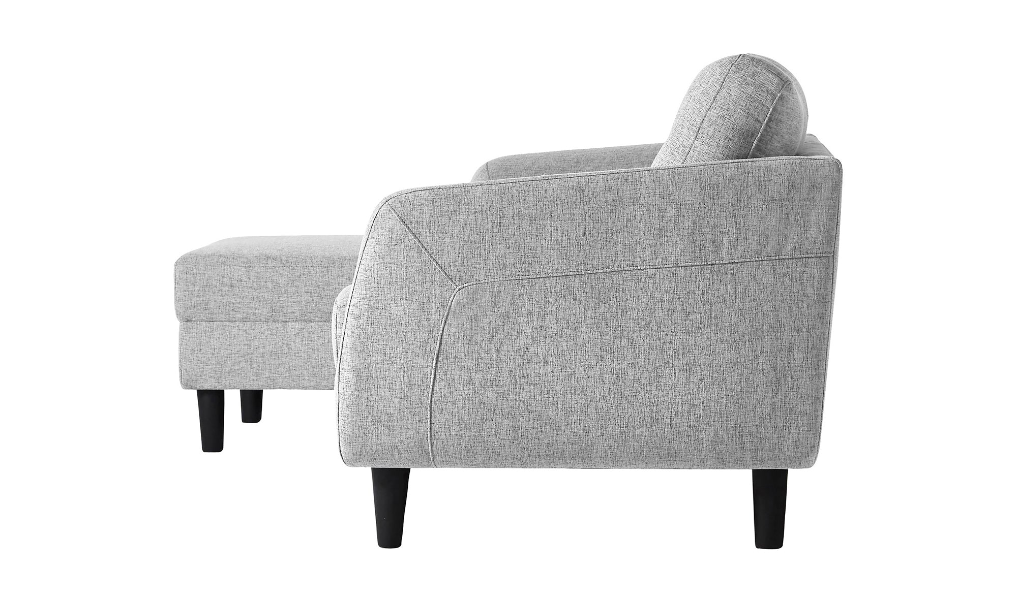 Belagio Left Facing Sofa Bed With Chaise - Light Grey