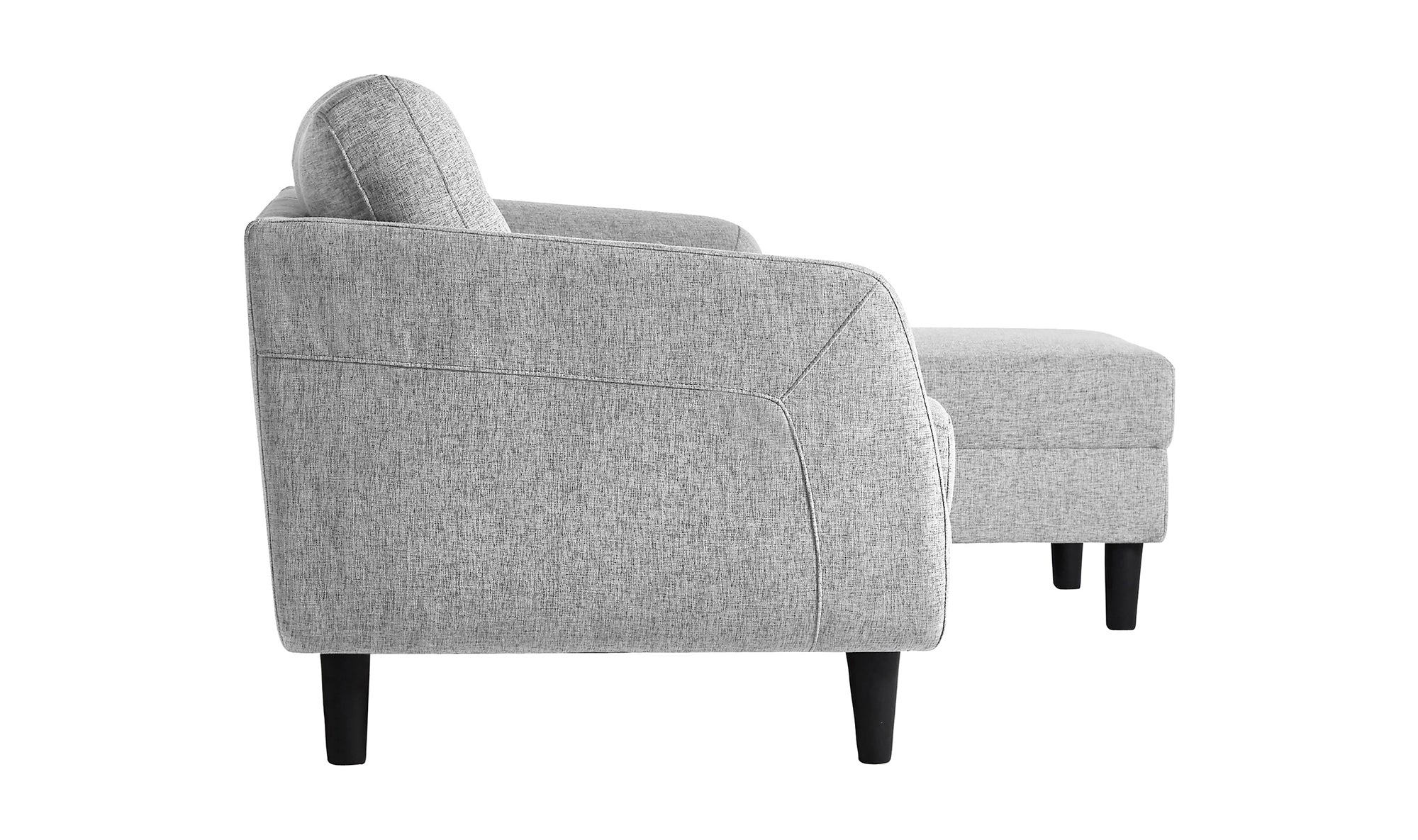 Belagio Right Facing Sofa Bed With Chaise - Light Grey