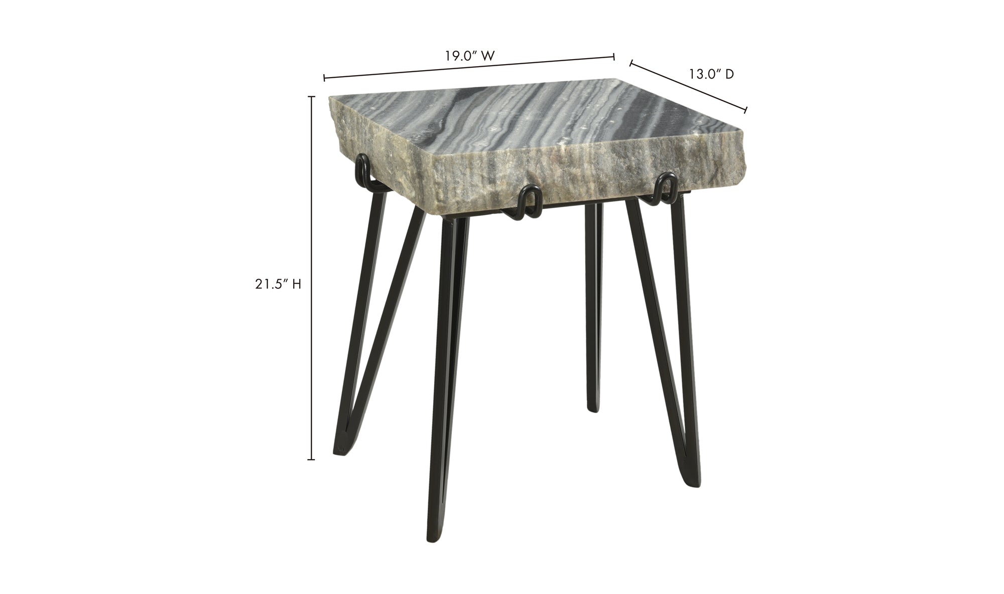 Alpert Accent Table - Dark Grey