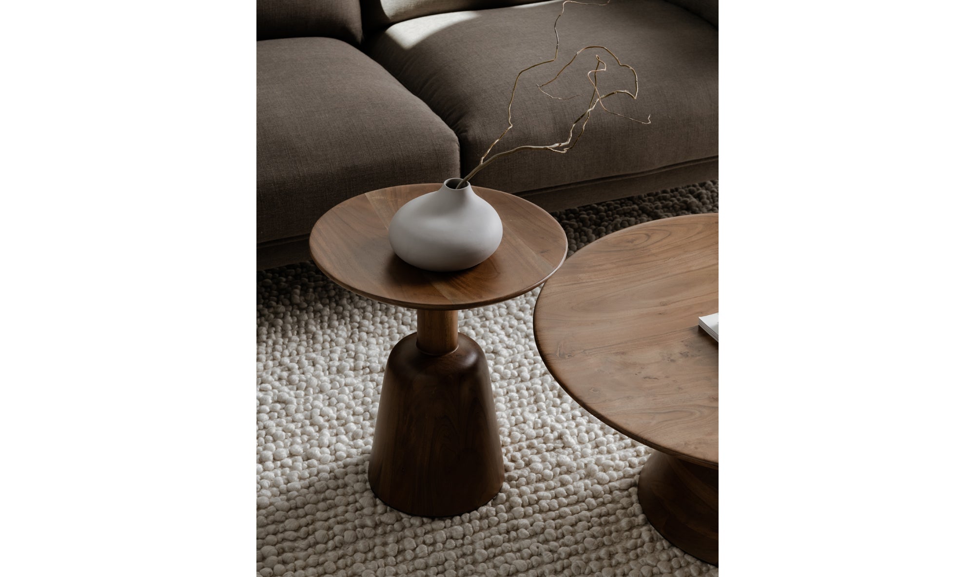 Nels End Table - Dark Brown