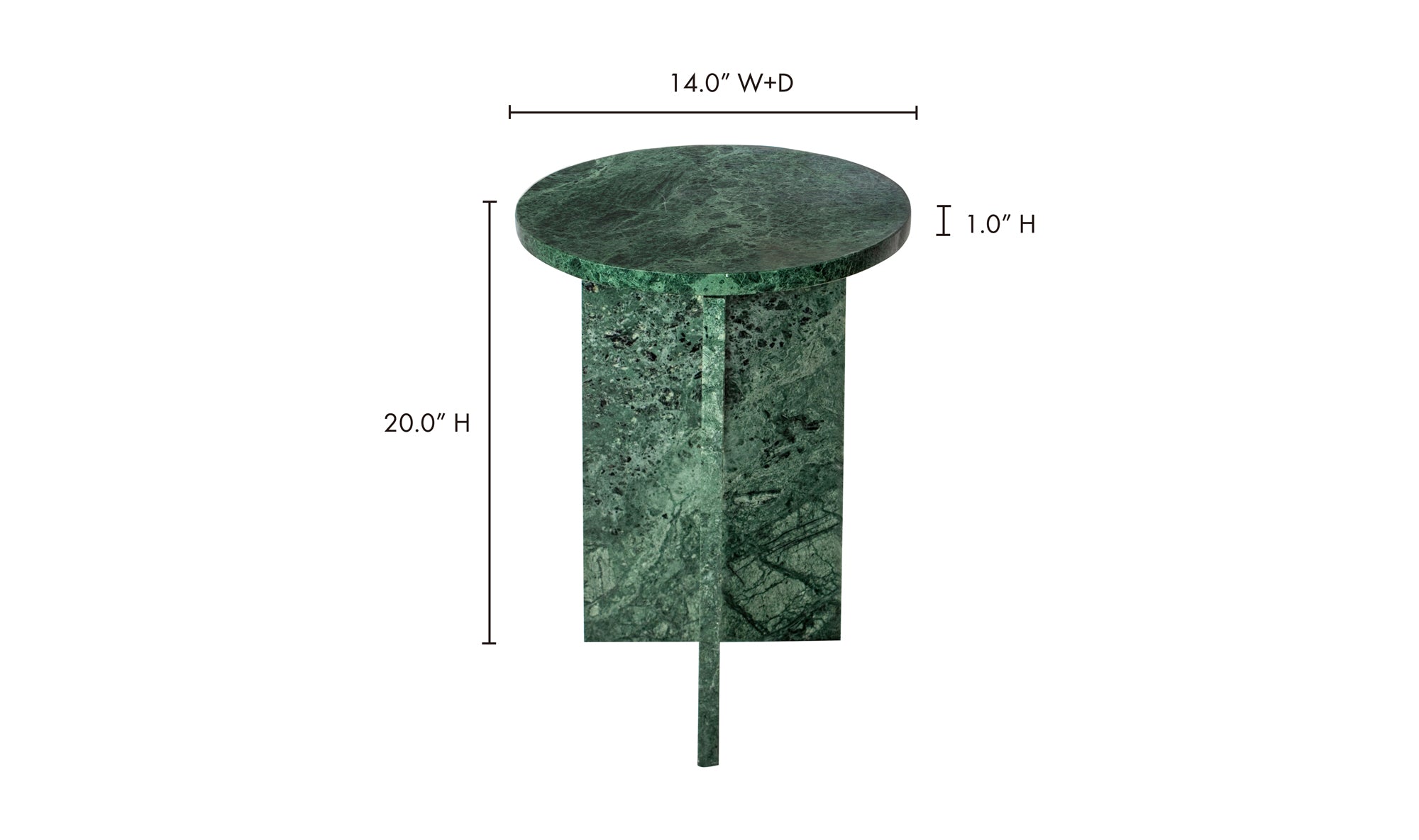 Grace Accent Table Green Marble