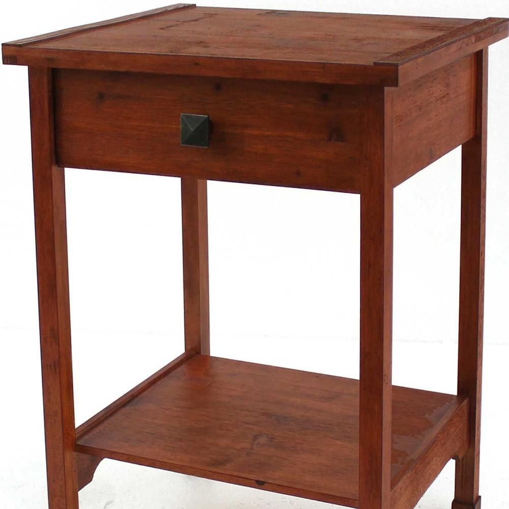 15 x 18 x 24 Cherry 1 Drawer  Rustic Wooden - Accent Table