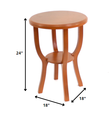 24 X 18 X 18 Bright Orange Country Cottage Style Wooden Stool Default Title