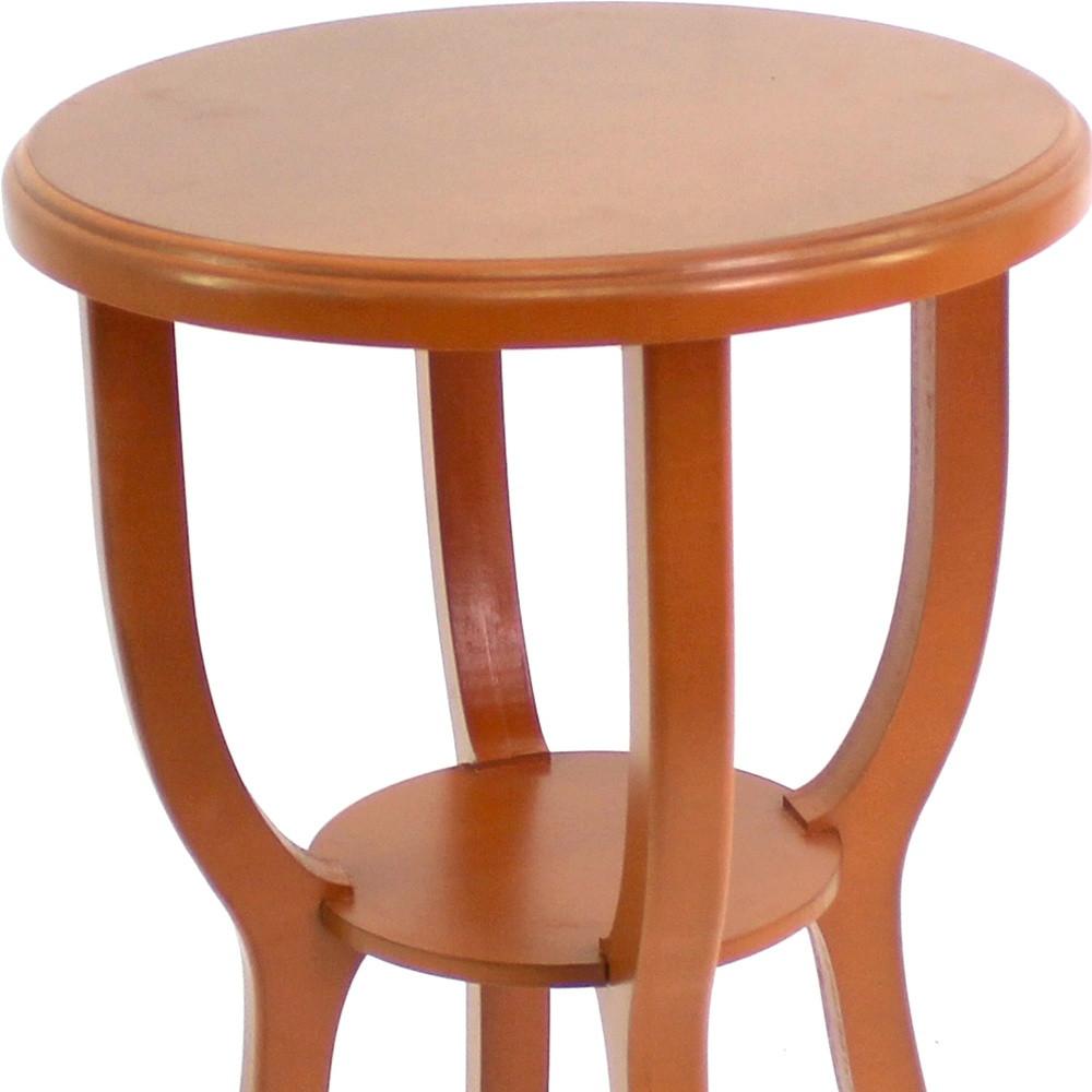 24 X 18 X 18 Bright Orange Country Cottage Style Wooden Stool Default Title