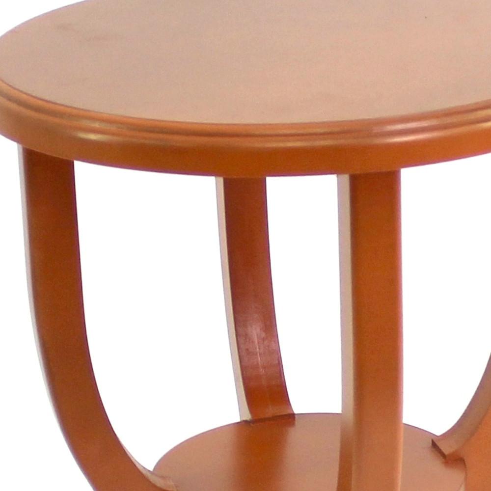 24 X 18 X 18 Bright Orange Country Cottage Style Wooden Stool Default Title