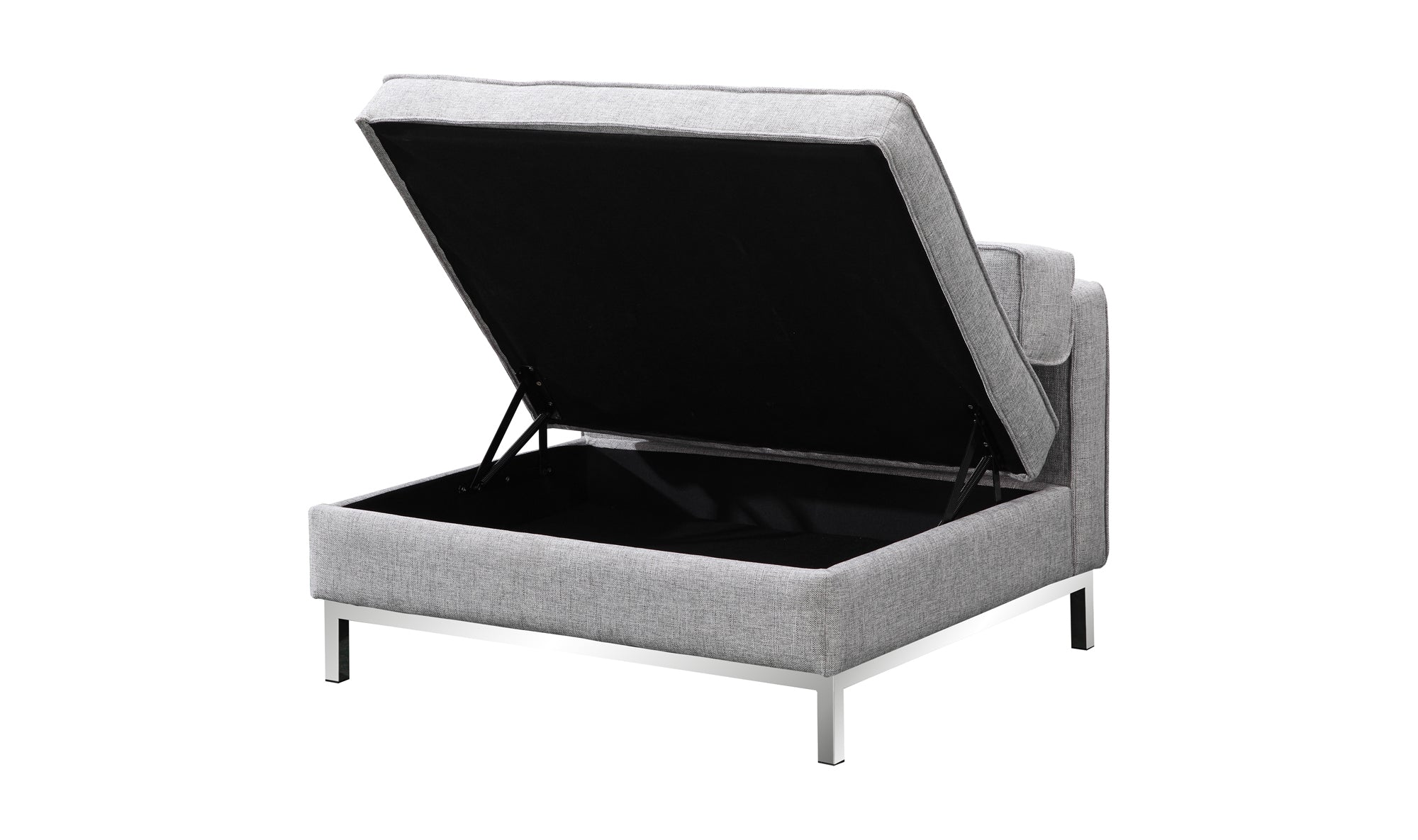 Covella Storage Ottoman - Light Grey