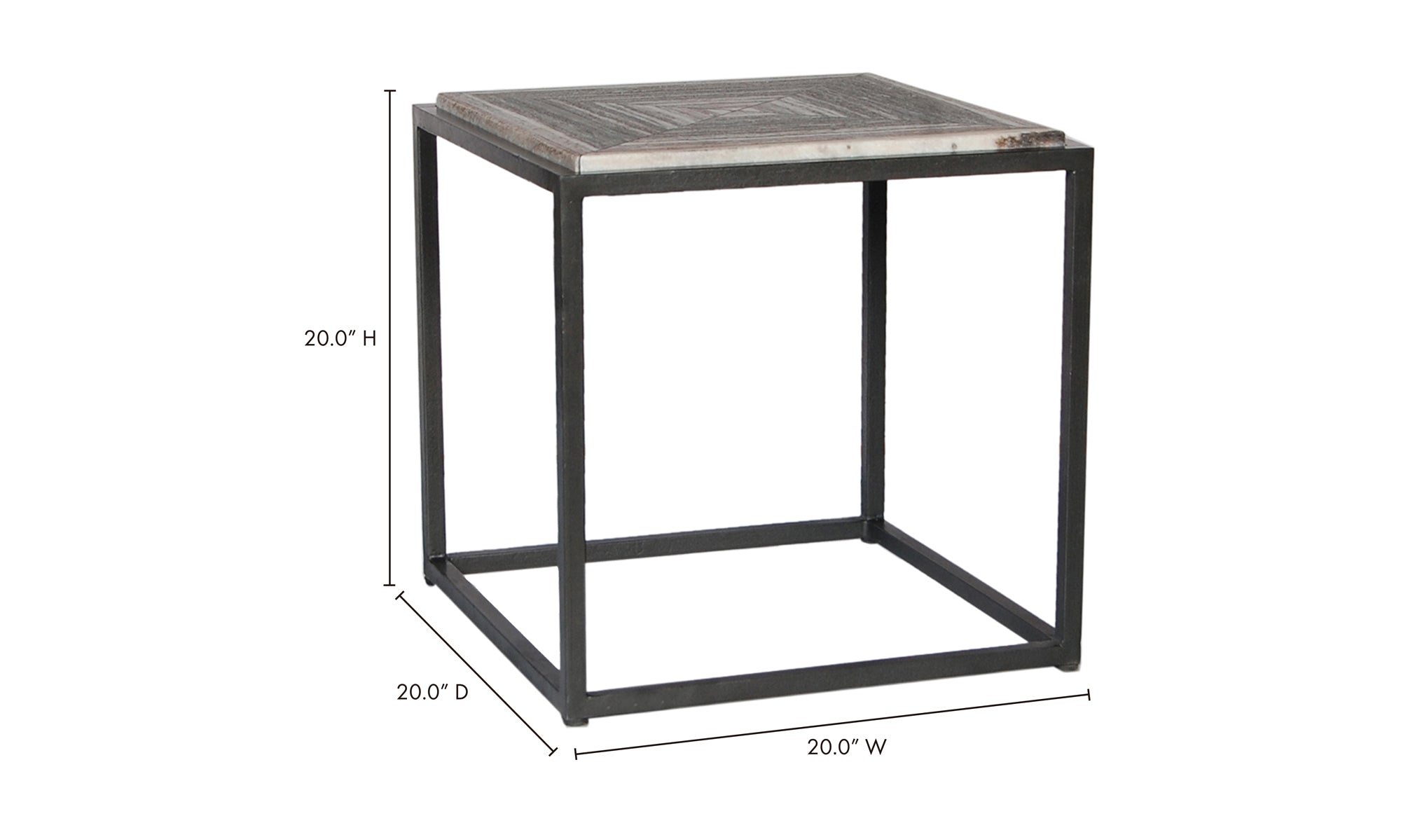 Winslow Marble Side Table - Grey