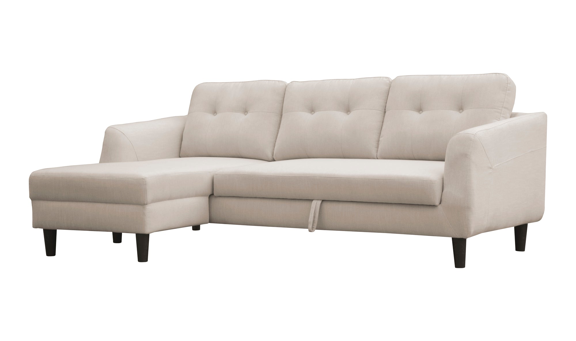 Belagio Left Facing Sofa Bed With Chaise - Beige