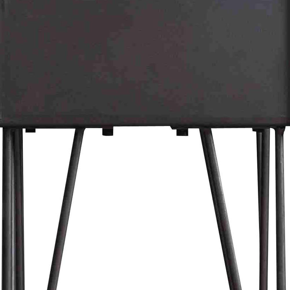 13.8 x 18.5 x 23.2 Charcoal 1 Drawer Wooden  End Table