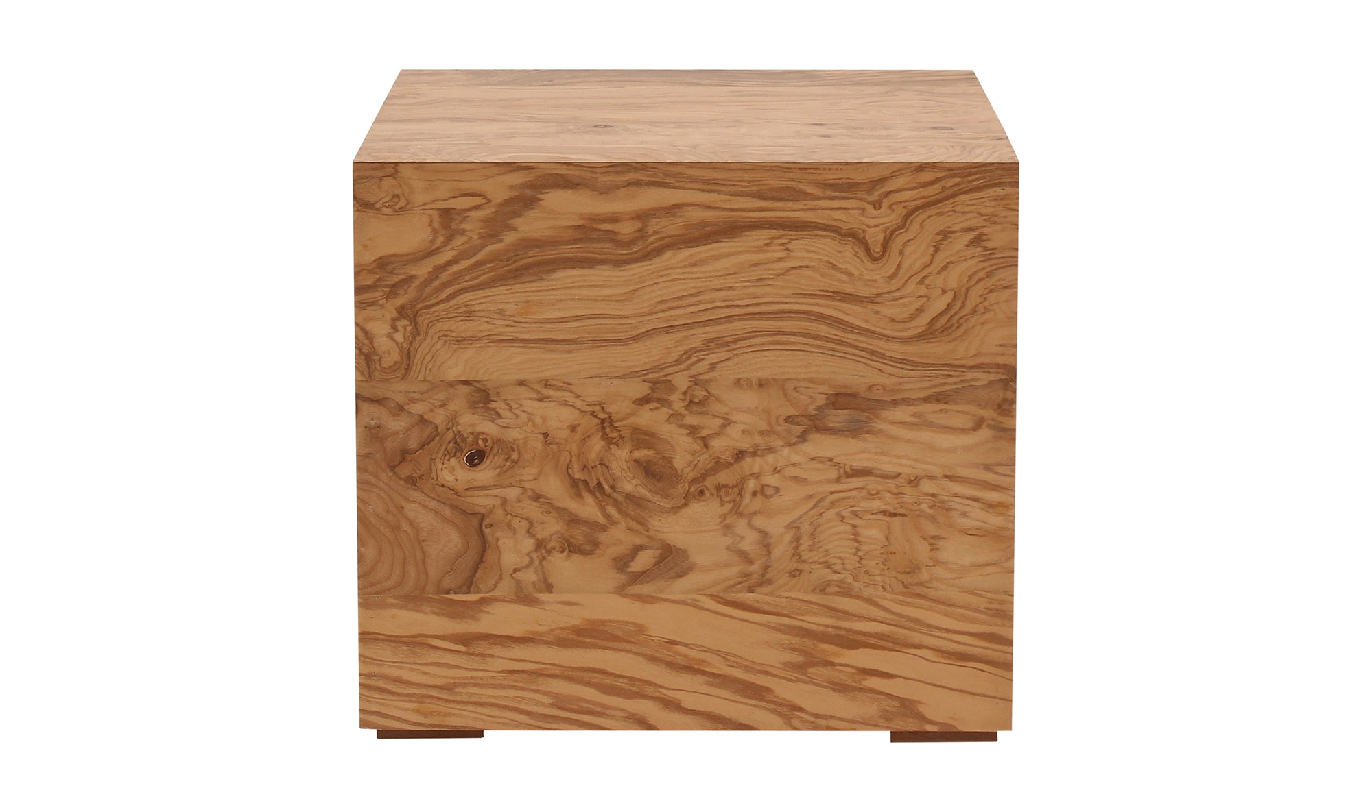 Nash Side Table - Honey Brown Burl