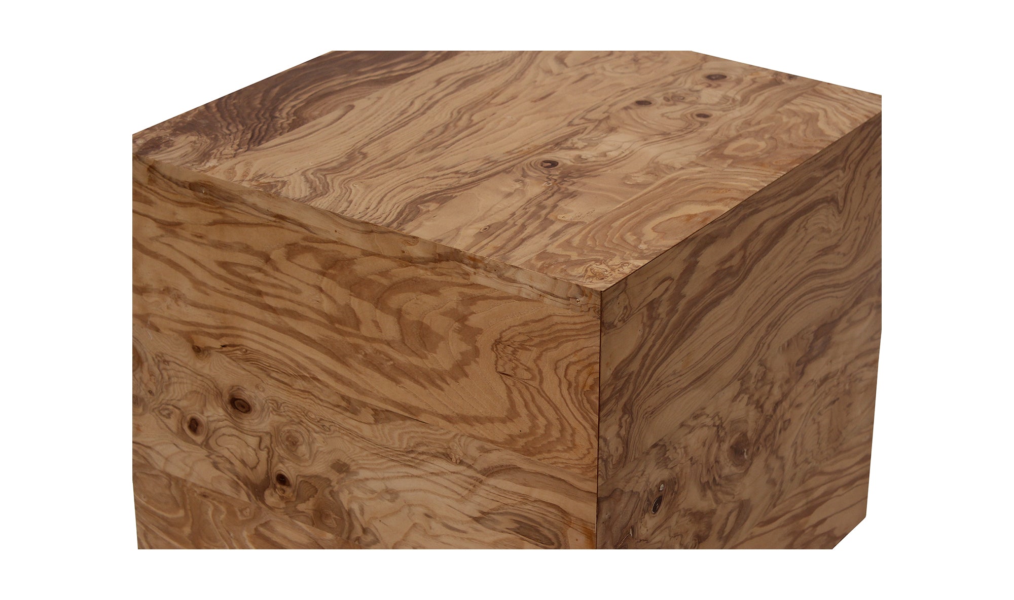 Nash Side Table - Honey Brown Burl