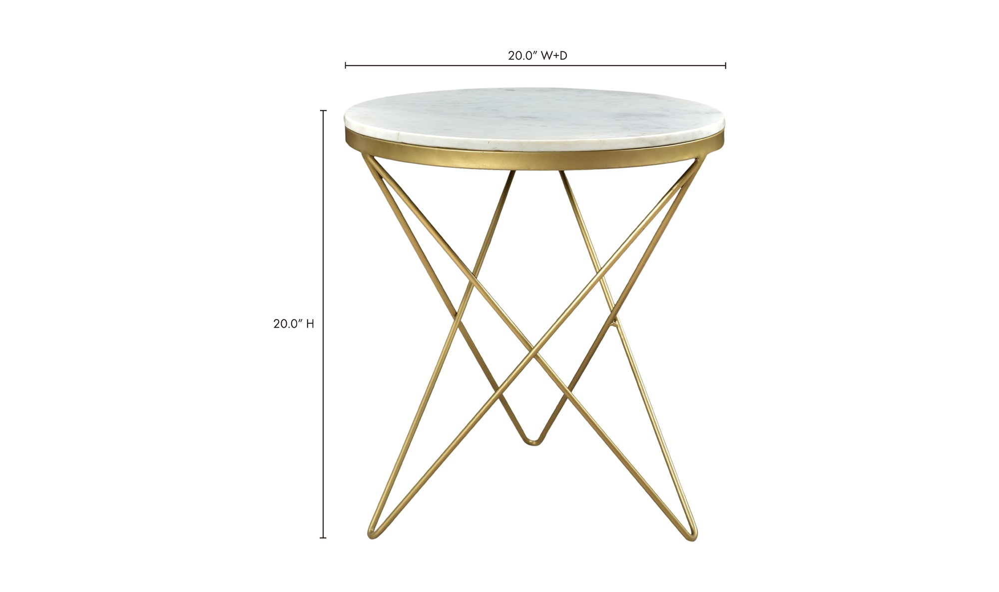 Haley Side Table - White