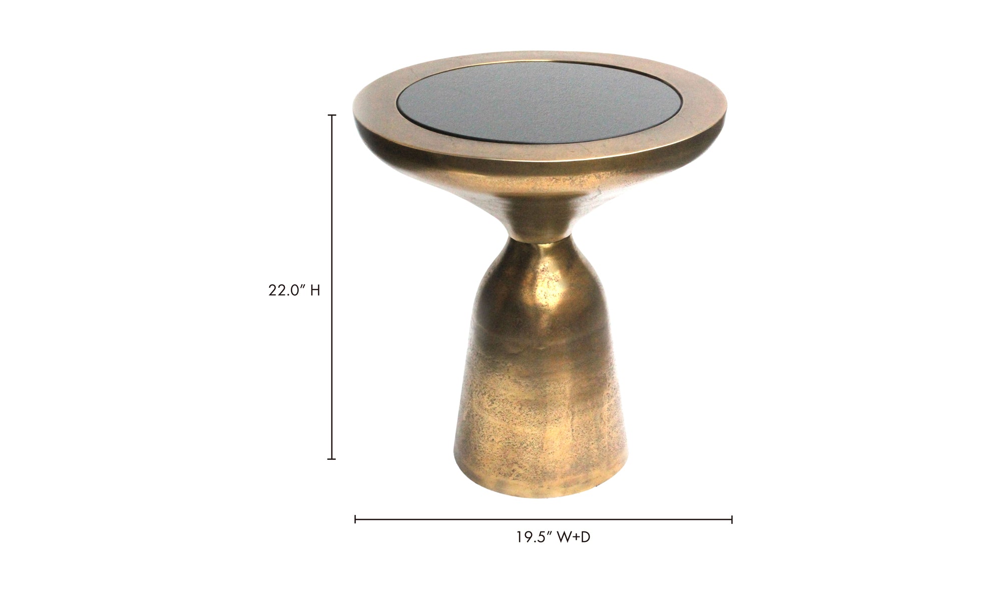 Oracle Accent Table Large - Antique Brass