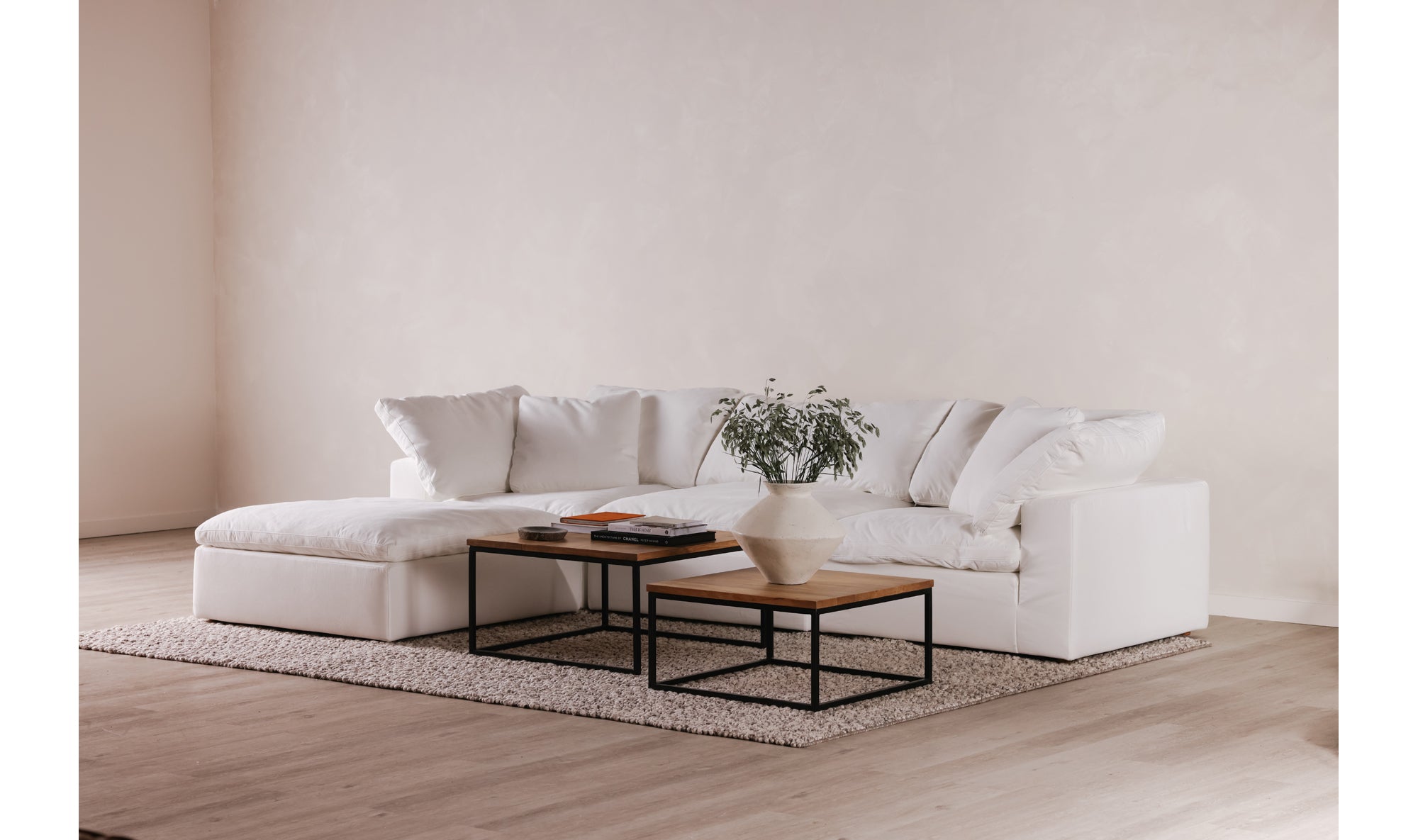 Terra Condo Lounge Modular Sectional - Cream White