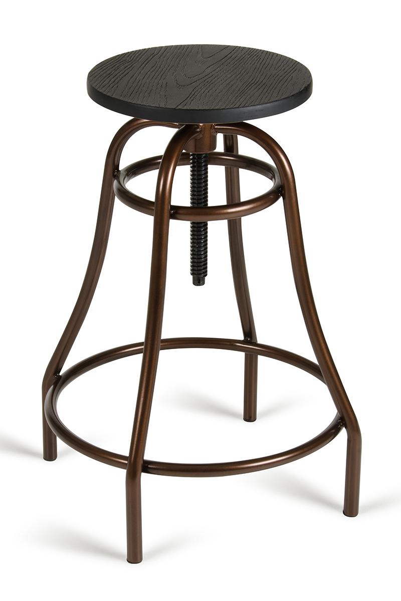 Modrest Fritch Modern Black & Bronze Bar Stool