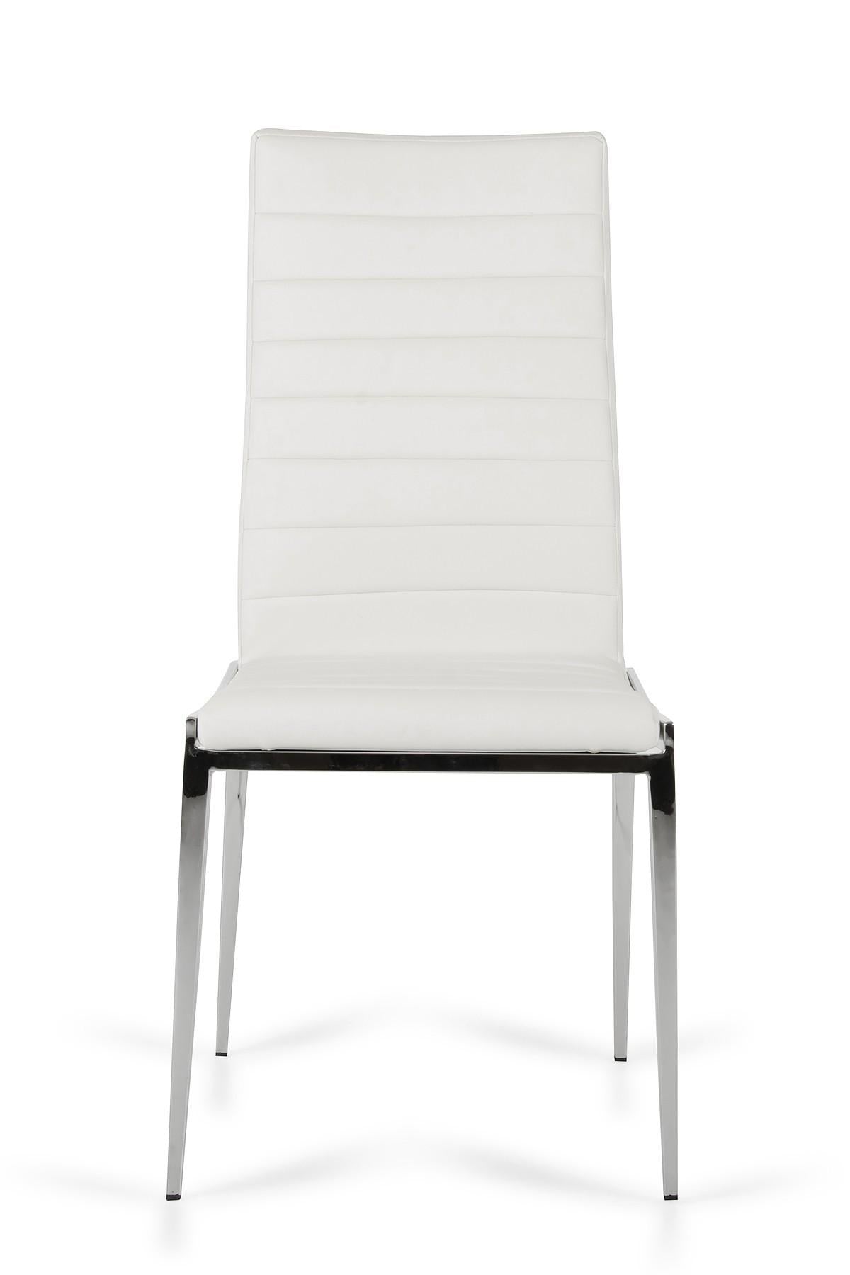 Libby - Modern White Leatherette Dining Chair (Set of 2)