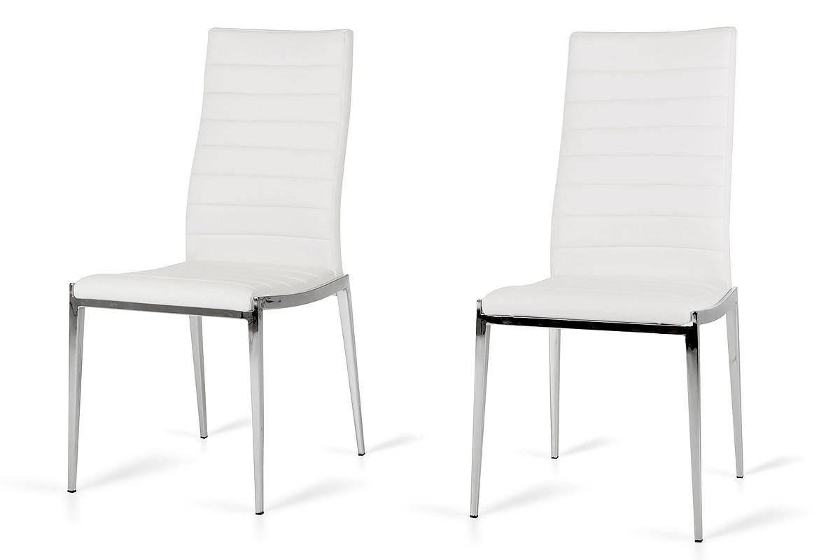 Libby - Modern White Leatherette Dining Chair (Set of 2)