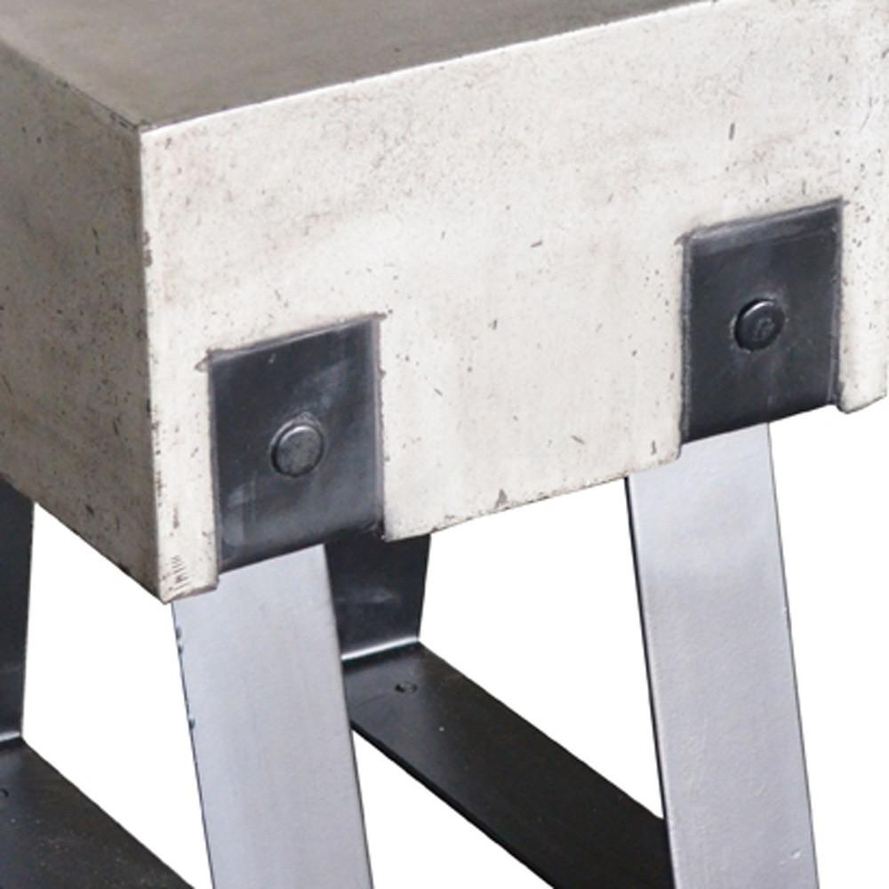 Modern Concrete and Black Stool