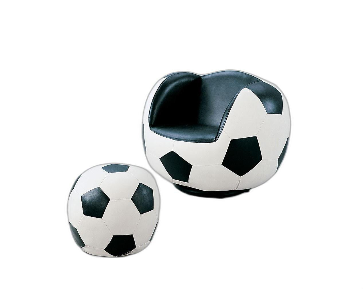 All Star 2Pc Pack Chair & Ottoman, Soccer