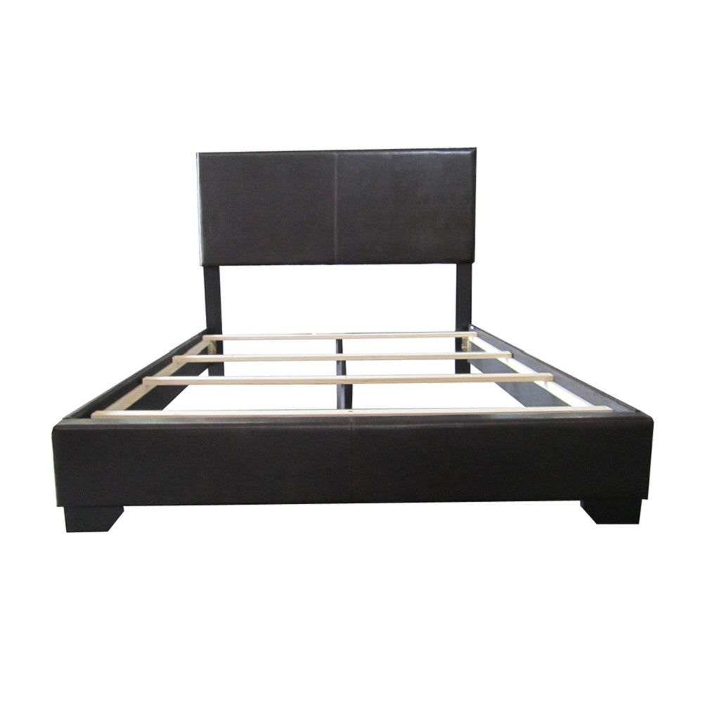 86" X 63" X 47" Queen Black Pu Panel Bed Default Title