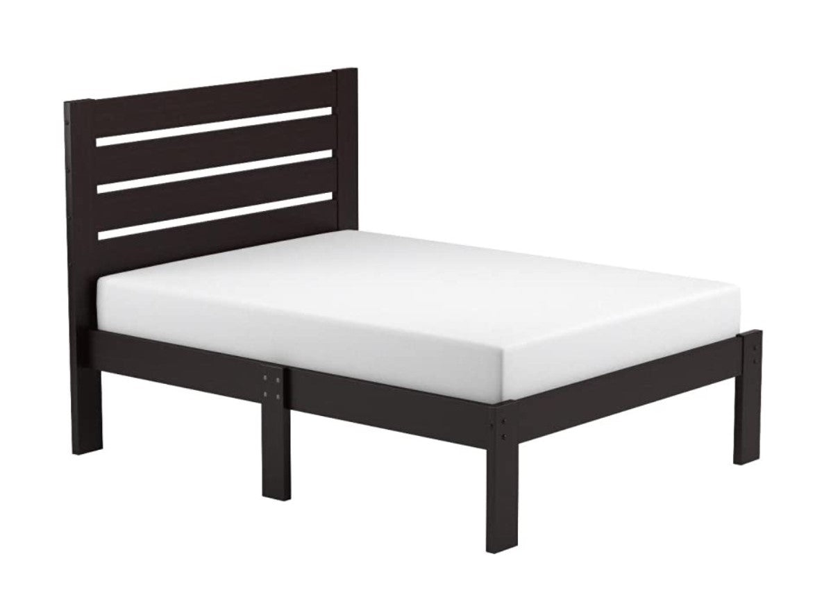 Popular Espresso Full Size Slat Wood Bed Default Title