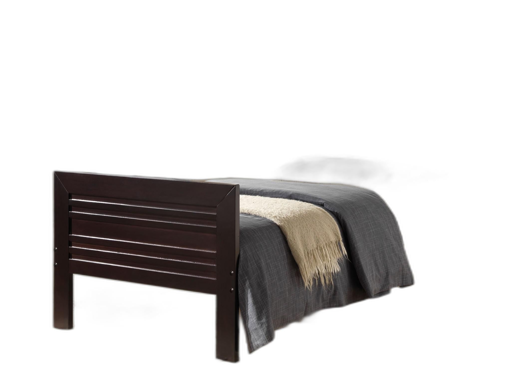 77" X 39" X 41" Twin Wenge Poplar Wood Bed Default Title