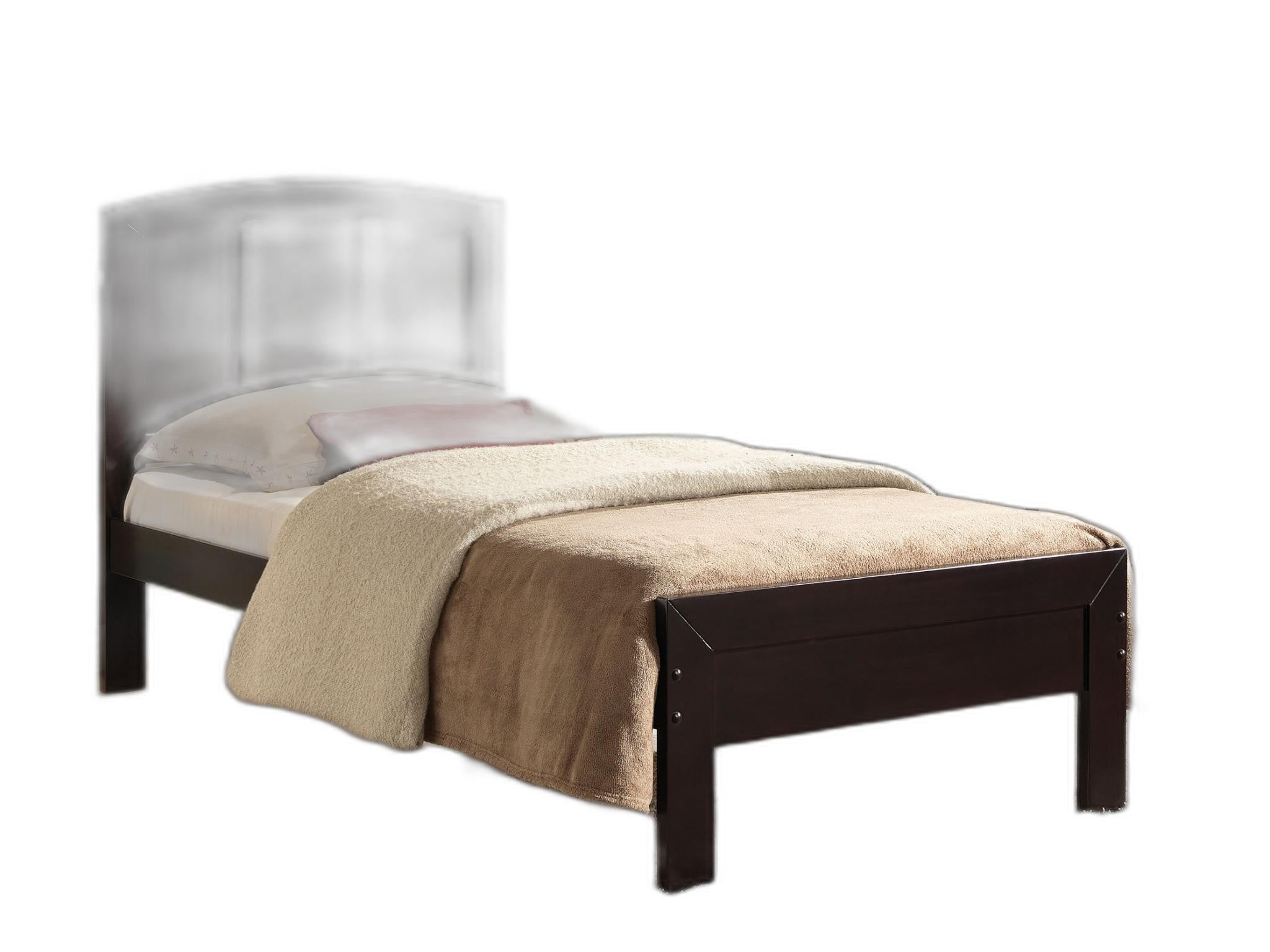 Twin Bed, Wenge - Poplar Wood, Laminated Ve Wenge