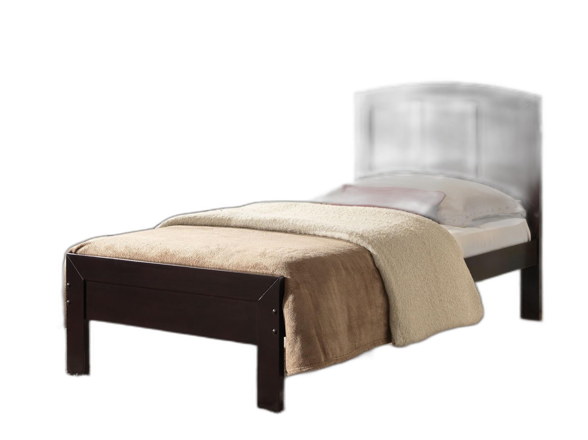 Twin Bed, Wenge - Poplar Wood, Laminated Ve Wenge