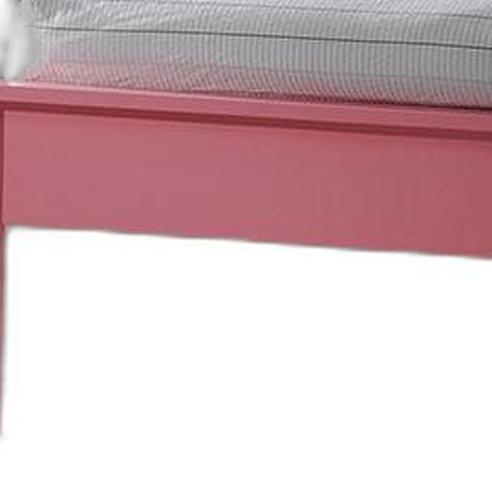 Queen Bed, Pink - Poplar Wood Pink