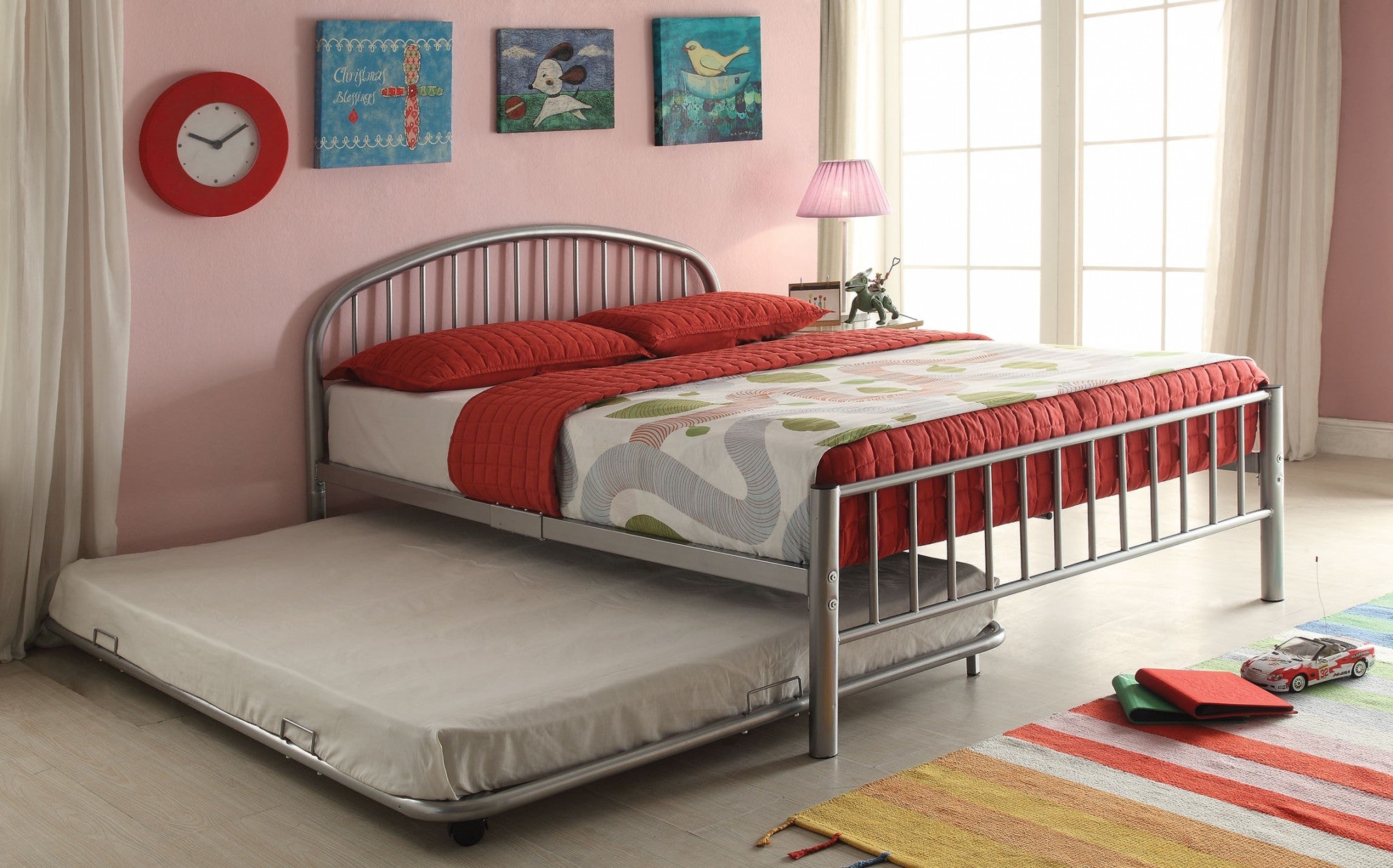 79" X 39" X 33" Twin Silver Bed Default Title