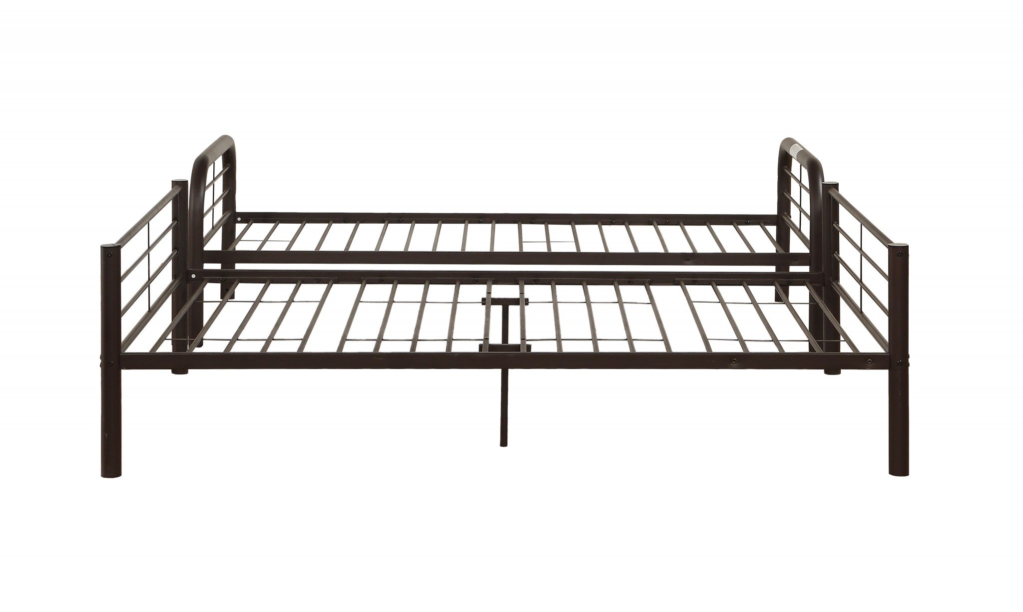 79" X 57" X 63" Twin Over Full Sandy Black Metal Tube Bunk Bed Default Title