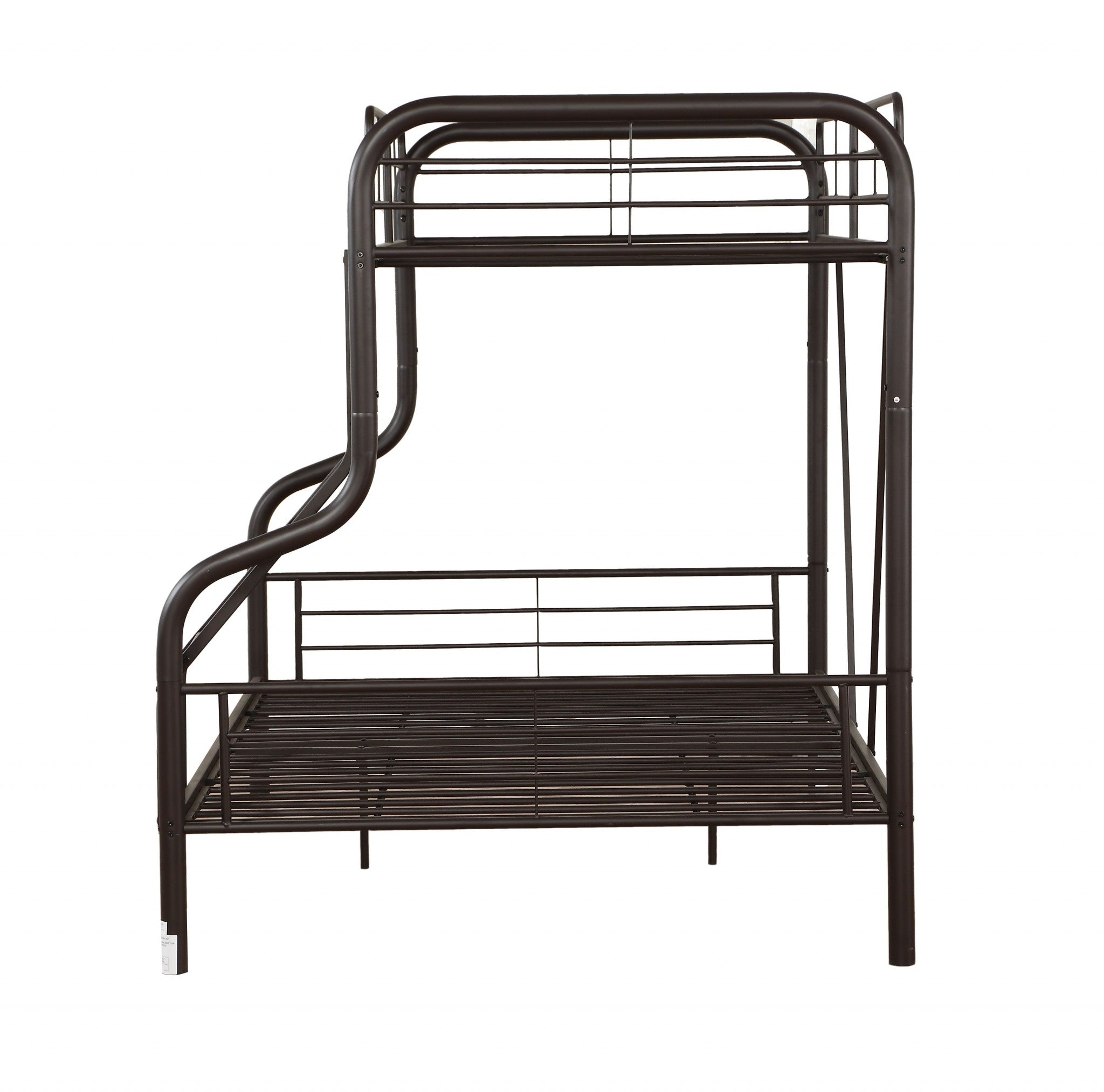 79" X 57" X 63" Twin Over Full Sandy Black Metal Tube Bunk Bed Default Title