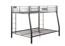 Black Metal Finish Twin over Full Bunk with Side Ladders Default Title