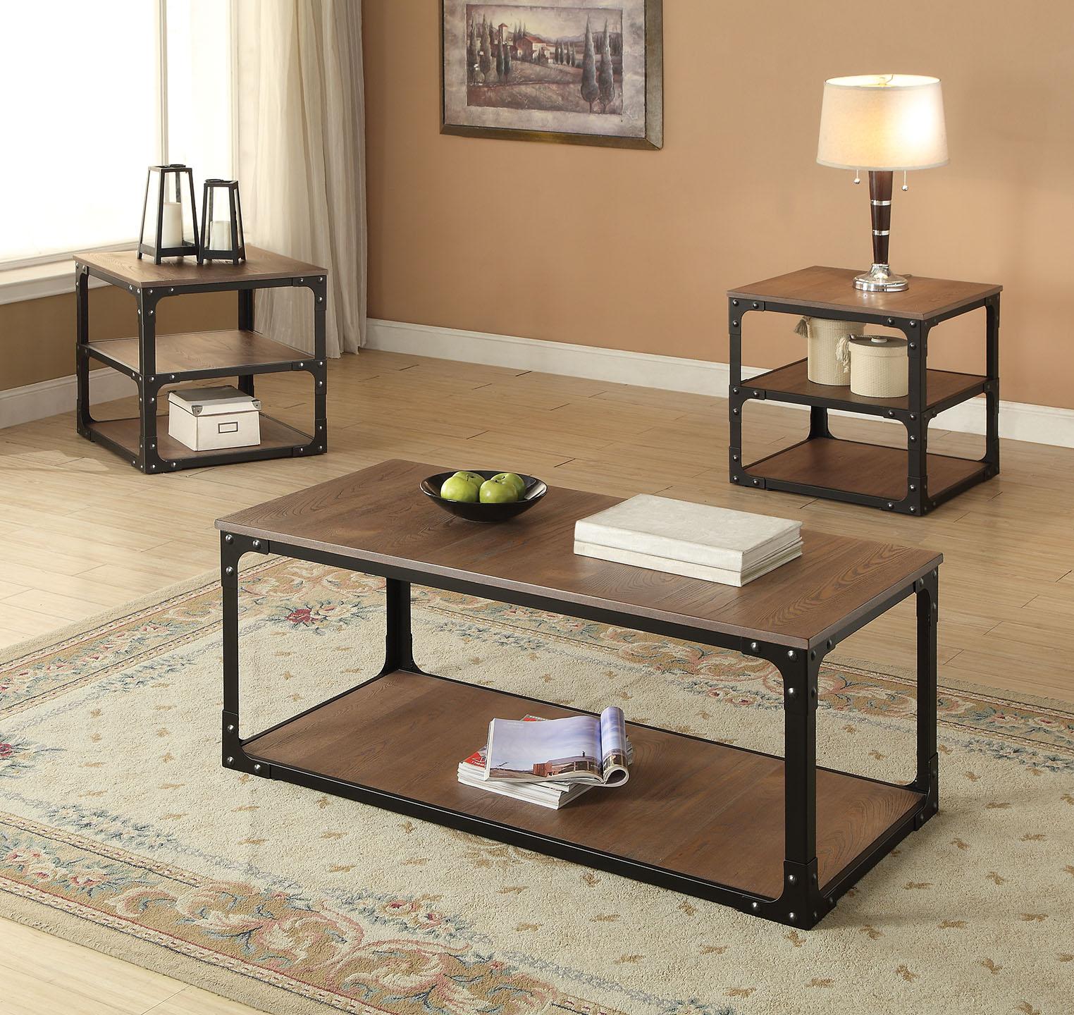 Kenton Coffee Table, Oak & Black