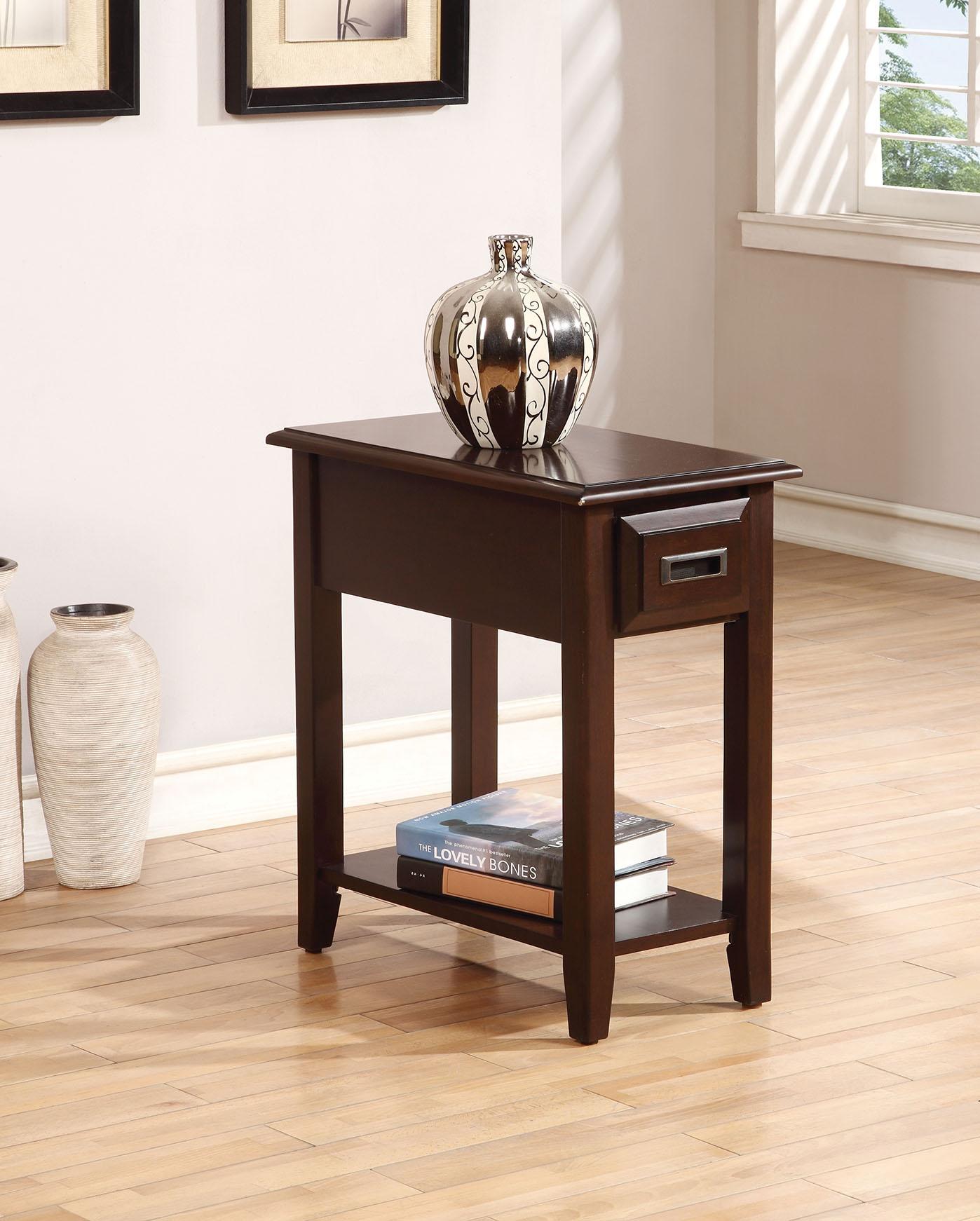 Dark Cherry Wooden Side Table