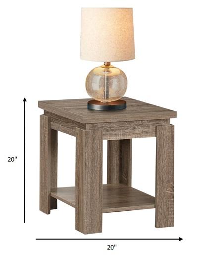 End Table Dark Taupe - Particle Board wPaper Ve Dark Taupe