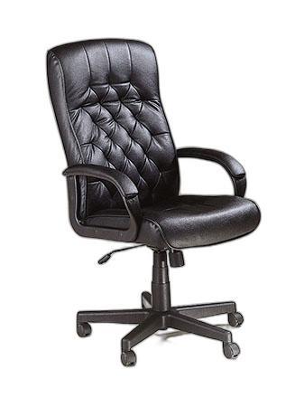 Charles Office Chair with Pneumatic Lift, Black PU