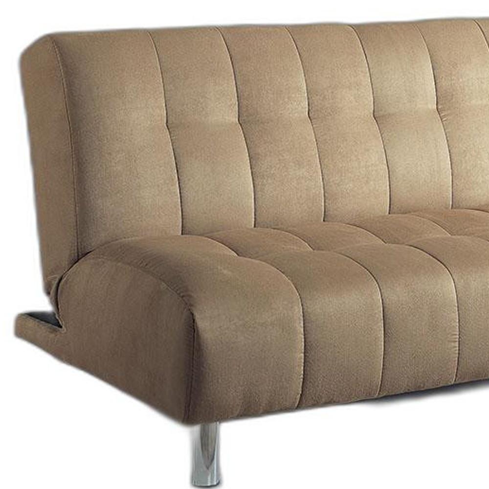 Sylvia Adjustable Sofa, Beige Microfiber