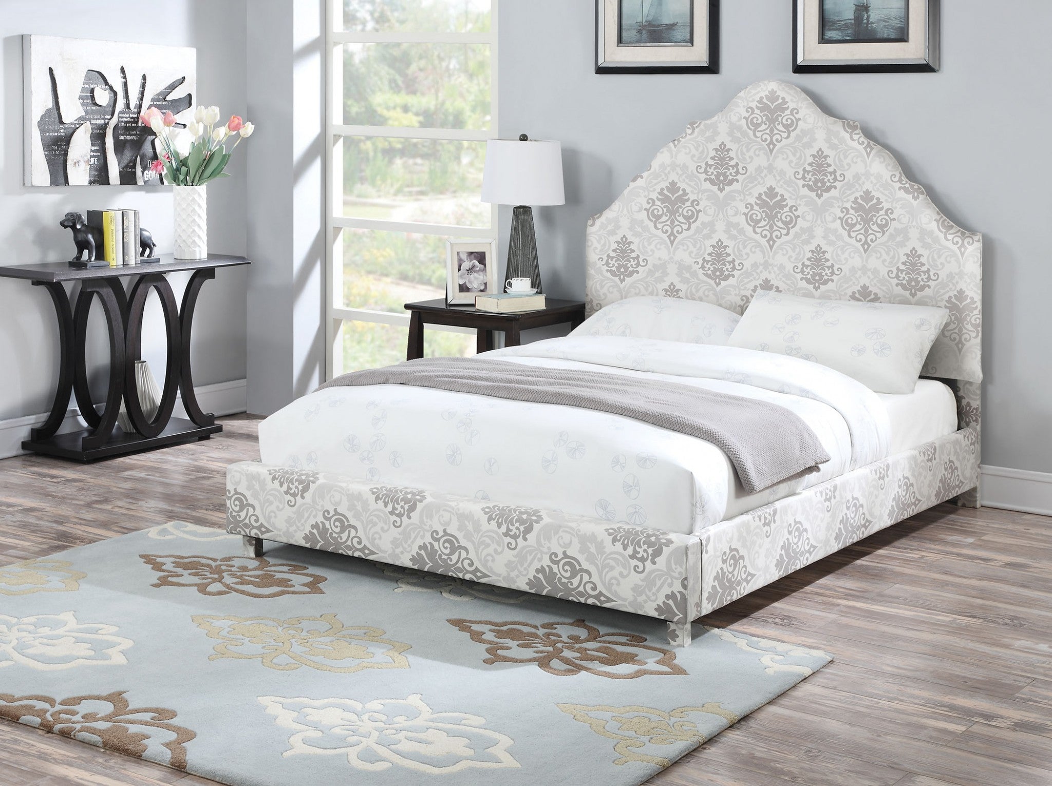 Queen Bed, Fabric - Fabric, Ca Foam (Tb117) Fabric