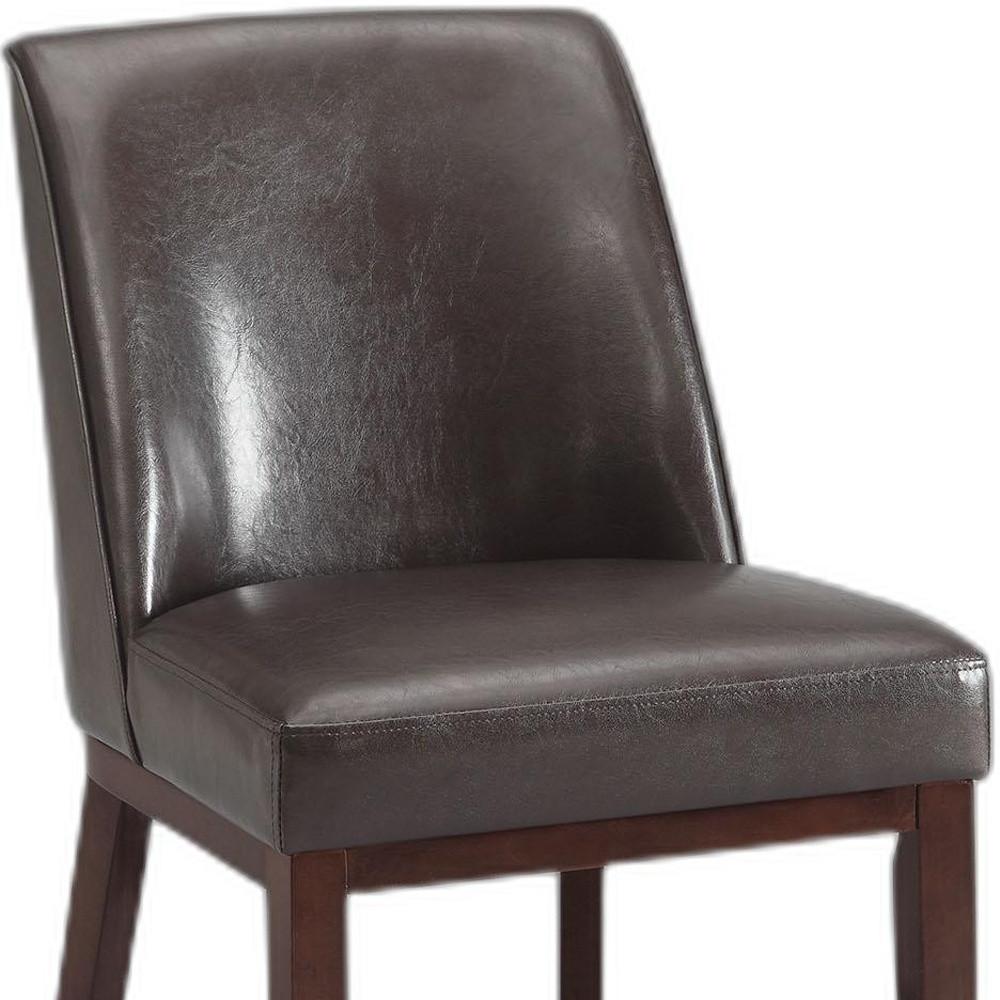 Counter Height Chair (Set-2), Espresso PU & Espresso - PU, FR Foam, Wood (Solid) Espresso PU & Espresso
