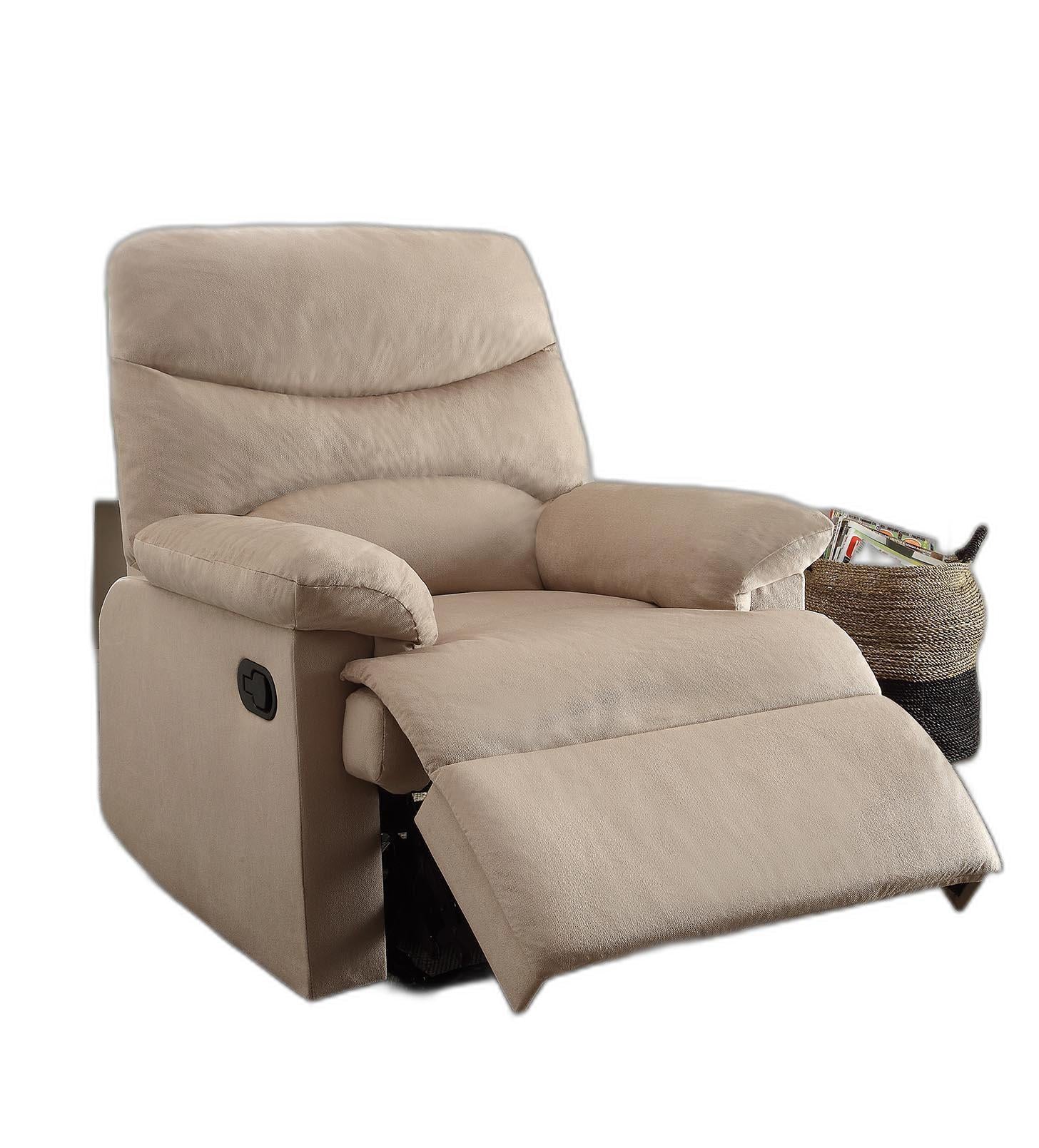 Arcadia Recliner , Light Brown Woven Fabric