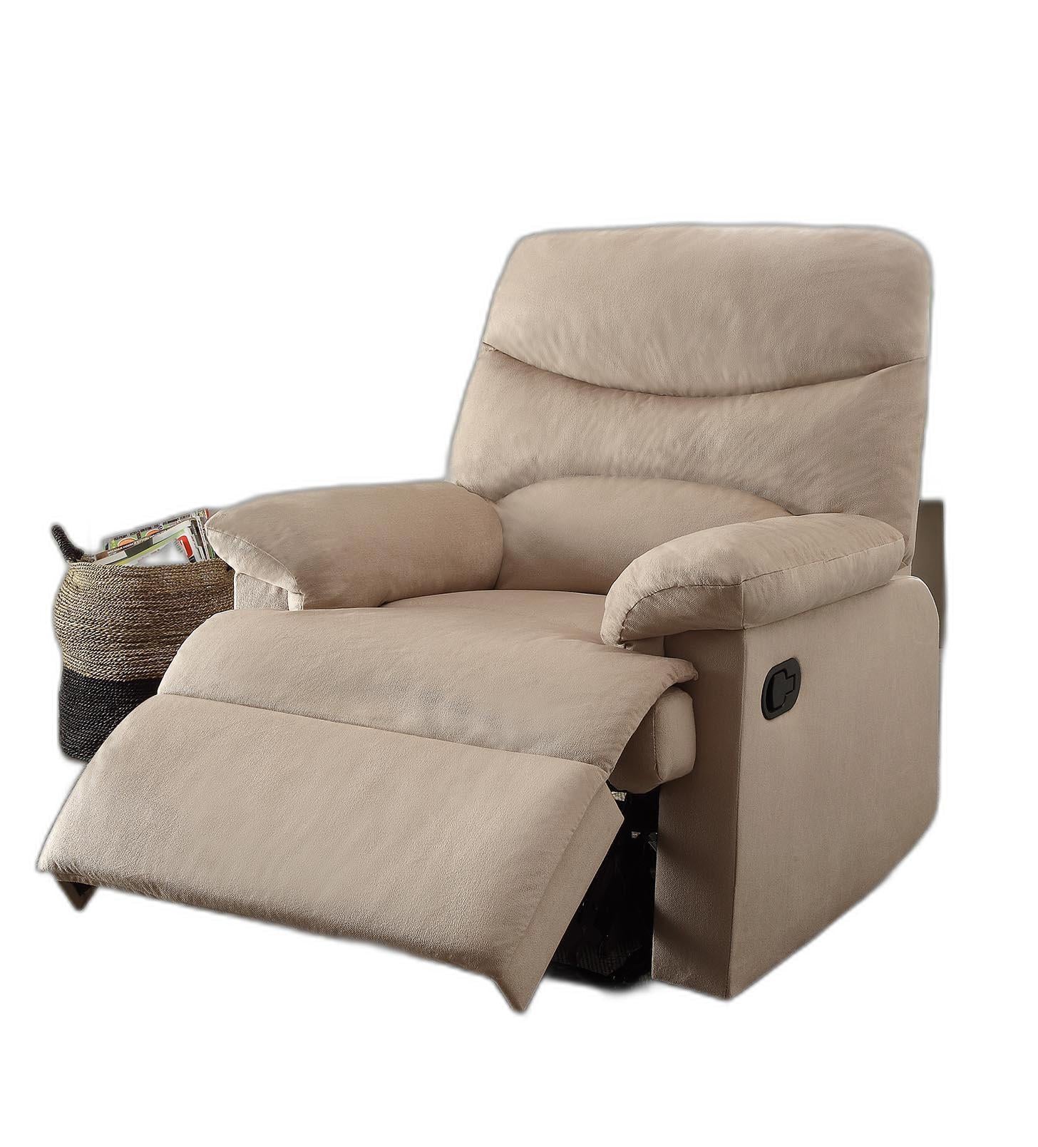 Arcadia Recliner , Light Brown Woven Fabric