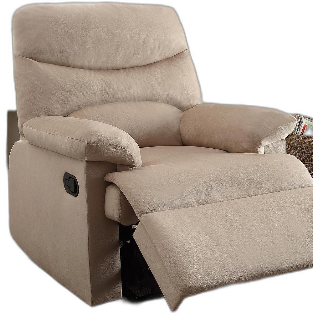 Arcadia Recliner , Light Brown Woven Fabric