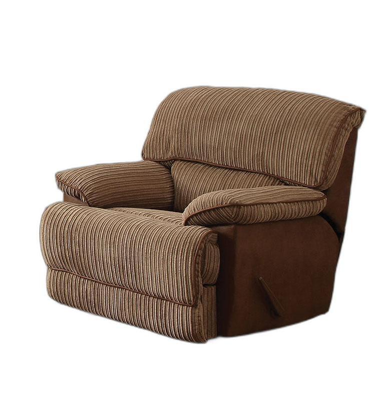 Recliner (Motion), Light Brown UP & Fabric - Ultra Plush & Fabric, Woo Light Brown UP & Fabric