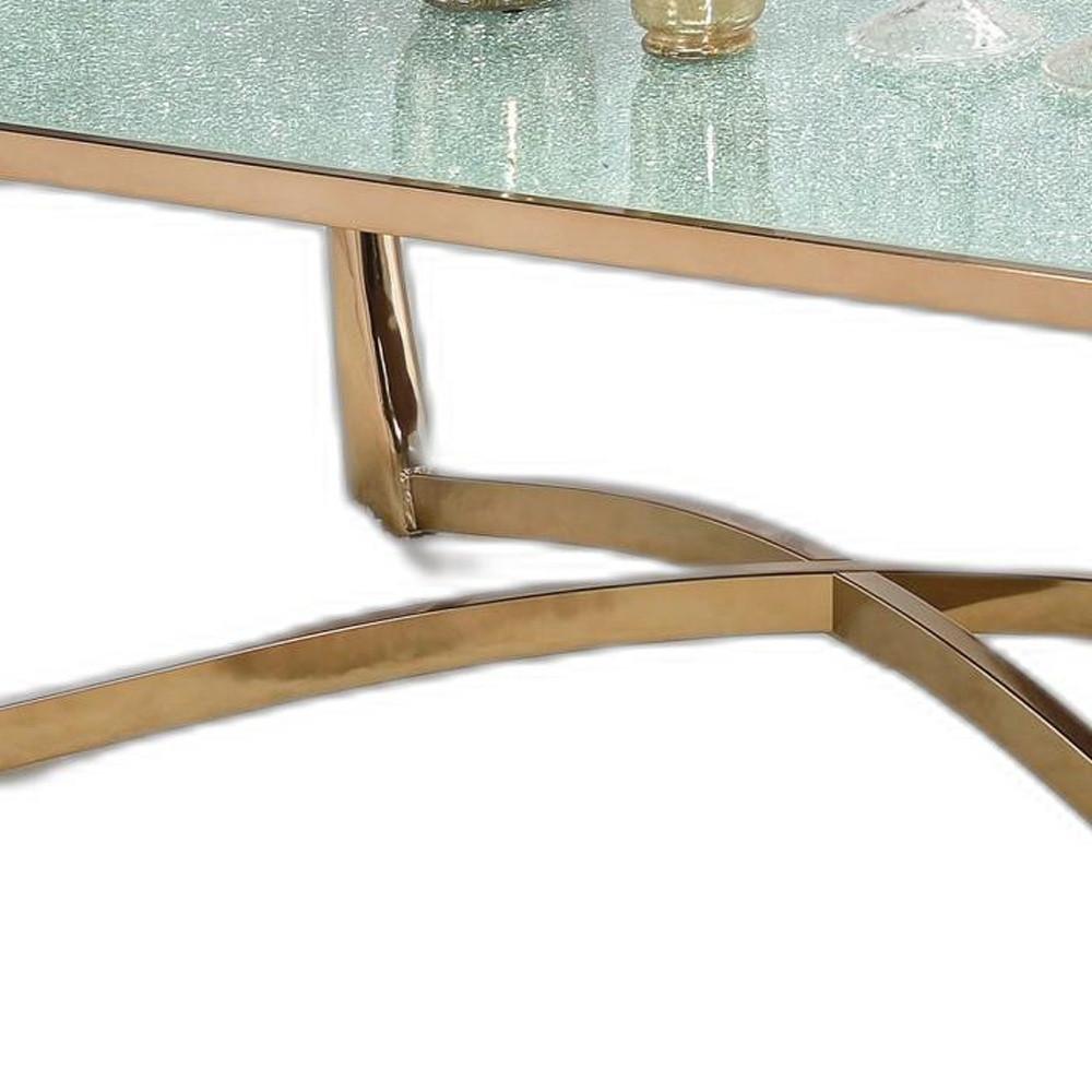 End Table, Champagne & Crackle Mirror - Crackle Glass w/Mirror, M Champagne & Crackle Mirror