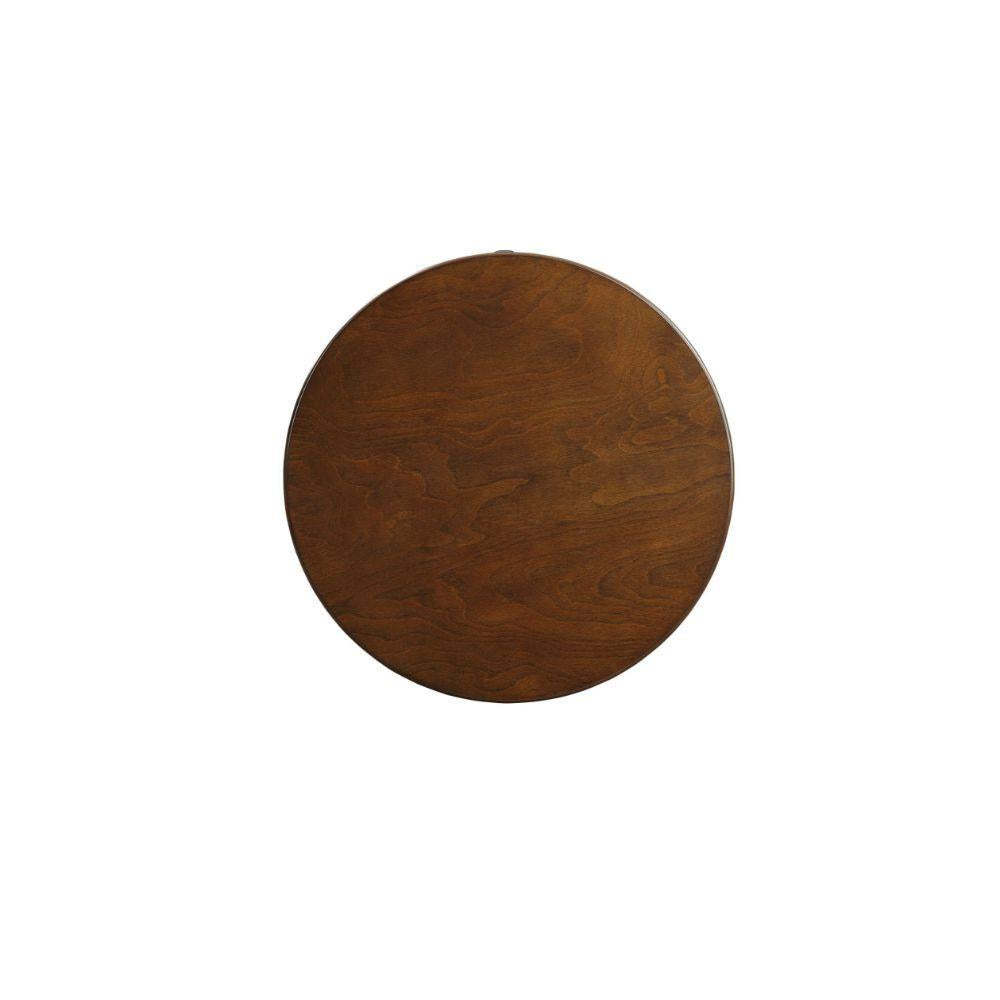 Vintage Look Walnut Finish End Table with Storage Default Title