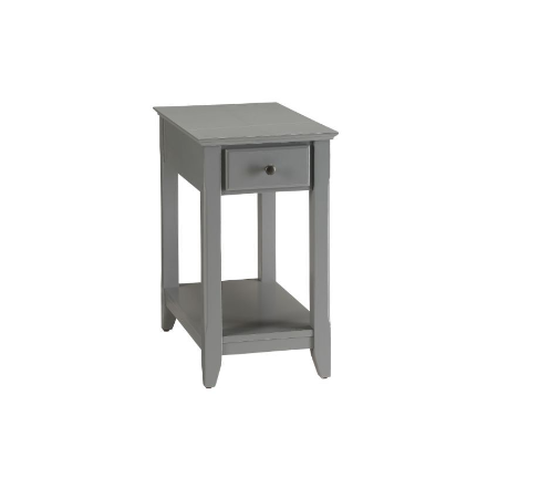 Cutie Compact Gray Single Drawer End Table